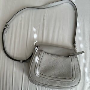 Marc Jacobs Mushroom Leather Pebbled Crossbody Front Flap Bag